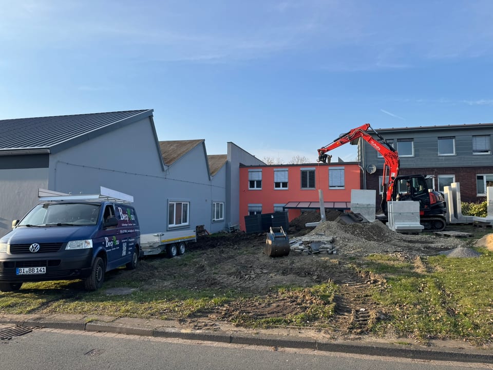 Baggerarbeiten in Bielefeld - Erdarbeiten auf der Baustelle